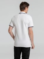 Рубашка поло мужская с контрастной отделкой Practice 270, белый/темно-синий, изображение 6