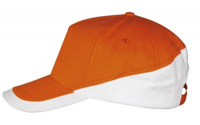 Бейсболка Booster, оранжевая с белым, изображение 1