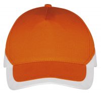 Бейсболка Booster, оранжевая с белым, изображение 2