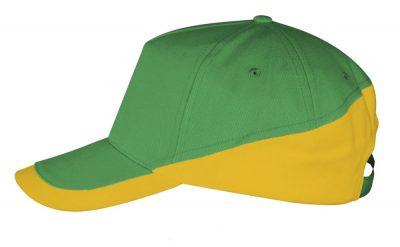 Бейсболка Booster, ярко-зеленая с желтым, изображение 1