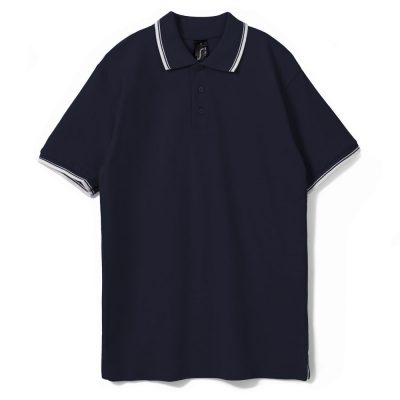 Рубашка поло мужская с контрастной отделкой Practice 270, темно-синий/белый, изображение 1