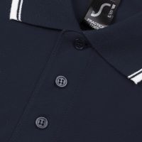 Рубашка поло мужская с контрастной отделкой Practice 270, темно-синий/белый, изображение 3