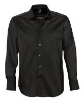 Рубашка мужская с длинным рукавом Brighton, черная, изображение 1