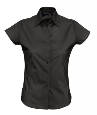 Рубашка женская с коротким рукавом Excess, черная, изображение 1