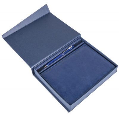 Коробка Duo под ежедневник и ручку, синяя, изображение 4