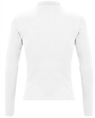 Рубашка поло женская с длинным рукавом Podium 210 белая, изображение 2