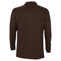 Рубашка поло мужская с длинным рукавом Winter II 210 шоколадно-коричневая, изображение 2
