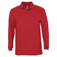 Рубашка поло мужская с длинным рукавом Winter II 210 красная, изображение 1