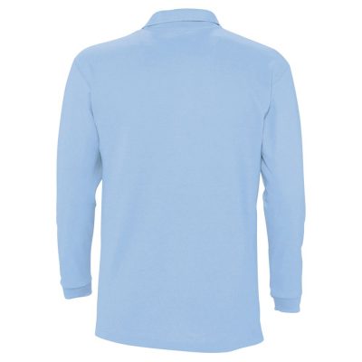 Рубашка поло мужская с длинным рукавом Winter II 210 голубая, изображение 2