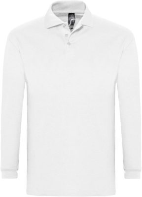 Рубашка поло мужская с длинным рукавом Winter II 210 белая, изображение 1