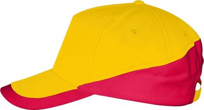 Бейсболка Booster, желтая с красным, изображение 1