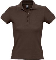 Рубашка поло женская People 210, шоколадно-коричневая, изображение 1