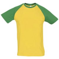 Футболка мужская двухцветная Funky 150, желтая с зеленым, изображение 1