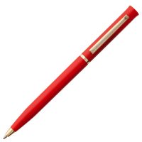 Ручка шариковая Euro Gold, красная, изображение 3