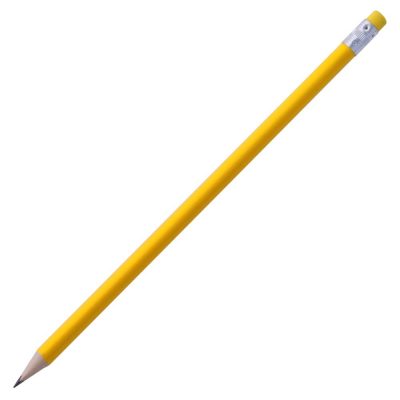 Карандаш простой Triangle с ластиком, желтый, изображение 1