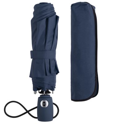 Зонт складной AOC, темно-синий, изображение 4