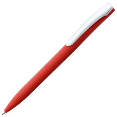 Ручка шариковая Pin Soft Touch, красная, изображение 1