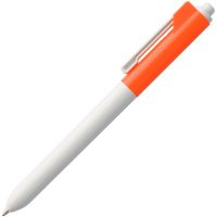 Ручка шариковая Hint Special, белая с оранжевым, изображение 2