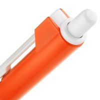 Ручка шариковая Hint Special, белая с оранжевым, изображение 4