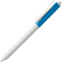 Ручка шариковая Hint Special, белая с голубым, изображение 1