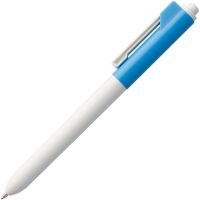 Ручка шариковая Hint Special, белая с голубым, изображение 2
