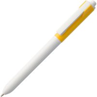 Ручка шариковая Hint Special, белая с желтым, изображение 1