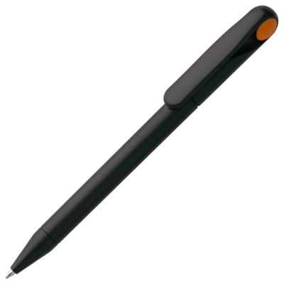 Ручка шариковая Prodir DS1 TMM Dot, черная с оранжевым, изображение 1