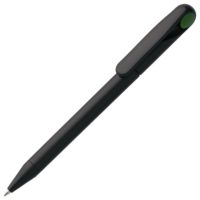 Ручка шариковая Prodir DS1 TMM Dot, черная с зеленым, изображение 1