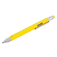 Ручка шариковая Construction, мультиинструмент, желтая, изображение 1