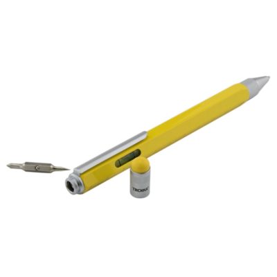 Ручка шариковая Construction, мультиинструмент, желтая, изображение 3
