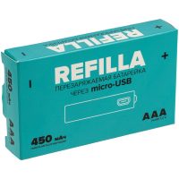 Набор перезаряжаемых батареек Refilla AAA, 450 мАч, изображение 6