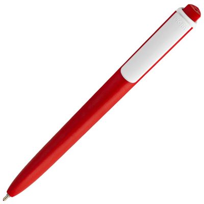 Ручка шариковая Pigra P02 Mat, красная с белым, изображение 2