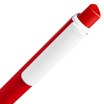 Ручка шариковая Pigra P02 Mat, красная с белым, изображение 4