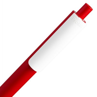 Ручка шариковая Pigra P03 Mat, красная с белым, изображение 4