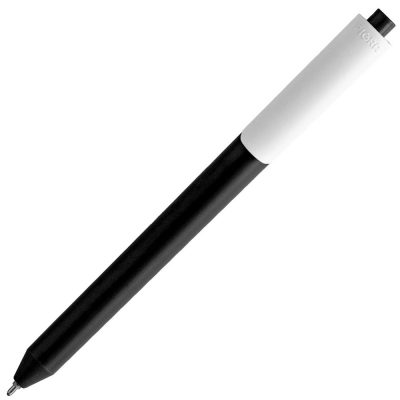 Ручка шариковая Pigra P03 Mat, черная с белым, изображение 2