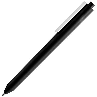 Ручка шариковая Pigra P03 Mat, черная с белым, изображение 3