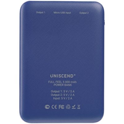 Внешний аккумулятор Uniscend Full Feel 5000 mAh, синий, изображение 4