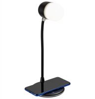 Лампа с колонкой и беспроводной зарядкой lampaTon, черная, изображение 1
