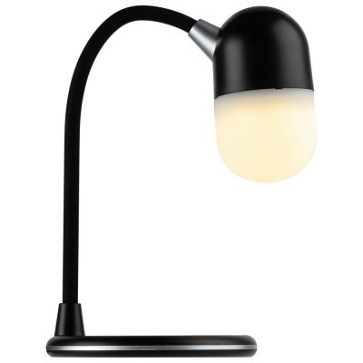 Лампа с колонкой и беспроводной зарядкой lampaTon, черная, изображение 4