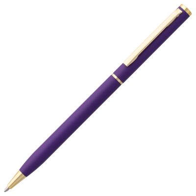 Ручка шариковая Hotel Gold, ver.2, матовая фиолетовая, изображение 1