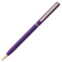 Ручка шариковая Hotel Gold, ver.2, матовая фиолетовая, изображение 2