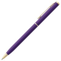 Ручка шариковая Hotel Gold, ver.2, матовая фиолетовая, изображение 3