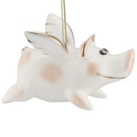 Фарфоровая елочная игрушка Piggy Wingy, изображение 1