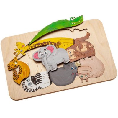 Пазл-раскраска Wood Games, африканские животные, изображение 4