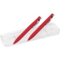 Набор Pin Soft Touch: ручка и карандаш, красный, изображение 1