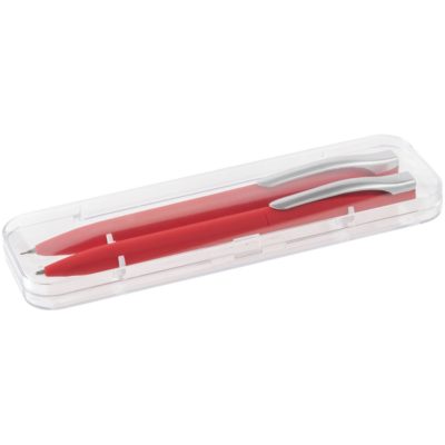 Набор Pin Soft Touch: ручка и карандаш, красный, изображение 3