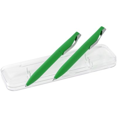 Набор Pin Soft Touch: ручка и карандаш, зеленый, изображение 1