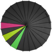 Зонт-трость «Спектр», черный неон, изображение 1