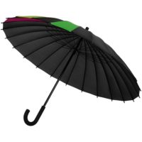 Зонт-трость «Спектр», черный неон, изображение 2