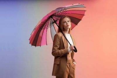 Зонт-трость «Спектр», розовый, изображение 5